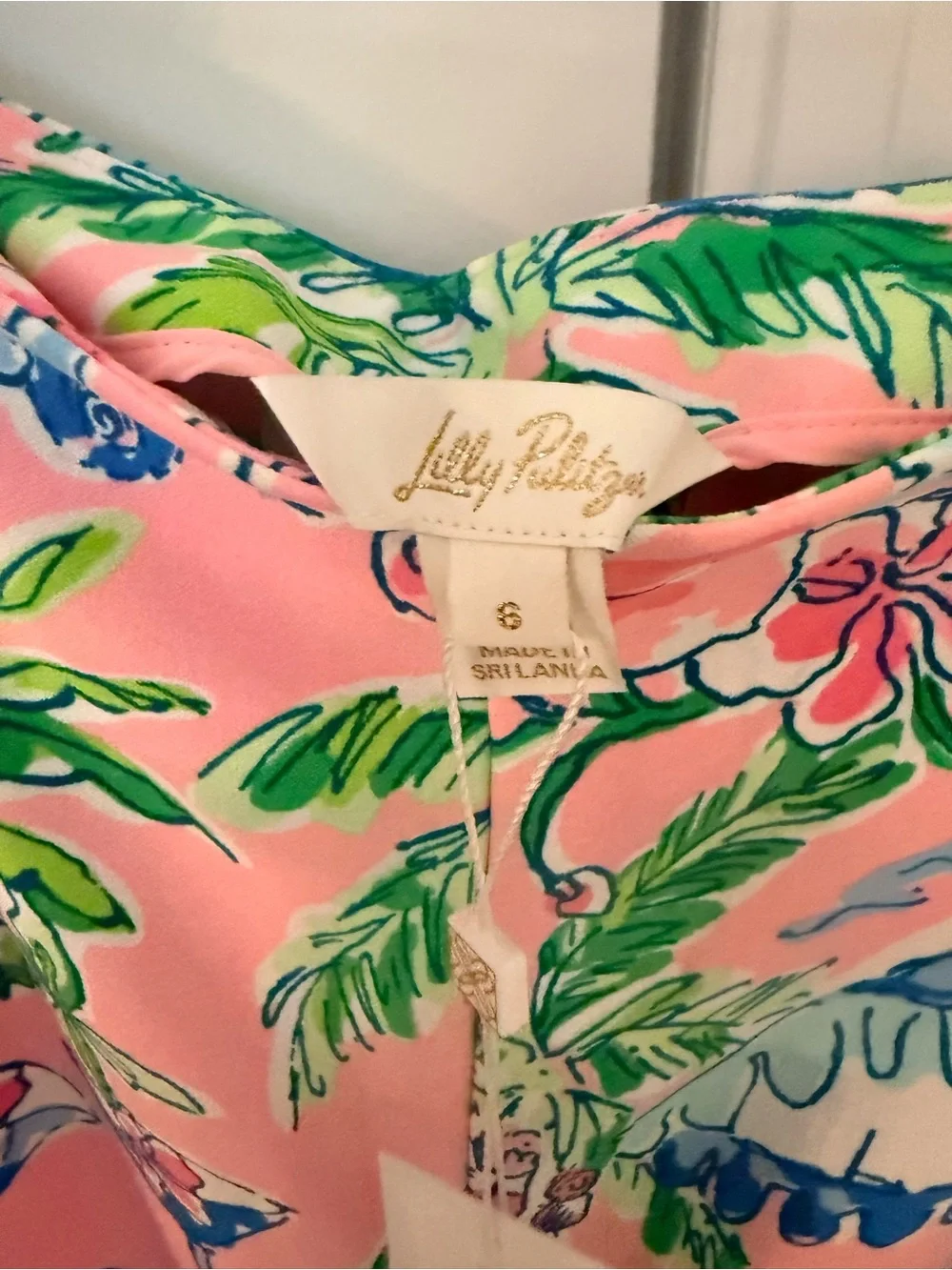 Lilly Pulitzer Pink Green Floral Cotton PJ Camisole & Wide-Leg Set